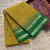 Handwoven Kanchi Cotton|Body Thread Butta|Lemon Yellow &Green