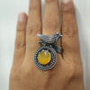 Chidiya Halo Ring Oxidized