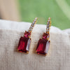 Ruby pink Drop Earring