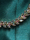Multi Crystal Petal Necklace