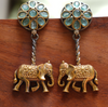 Gaja Leela Oxidized Earring
