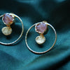 Gold Stone hoop