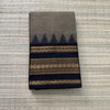 Handwoven Kanchi Cotton|Body Plain|Olive Grey with Black Border