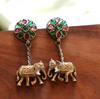 Gaja Leela Oxidized Earring