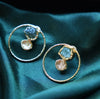 Gold Stone hoop