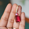 Ruby pink Drop Earring