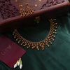 Antique leaf drop necklace