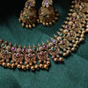 Antique Ruby and green heavy necklace