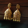 Floral Mayuri Jhumka Ruby Red