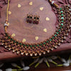 Hridaya Pushpa net necklace with earrings