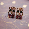 Hridaya Pushpa net necklace with earrings