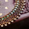 Hridaya Pushpa net necklace with earrings