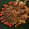 Grand Lakshmi Haaram with coral Bead