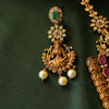 Double layered Lakshmi necklace with stone