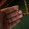 Ruby Necklace with floral stone