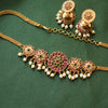 Premium kemp choker with pearl with earring
