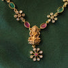 Simple lakshmi necklace with stones