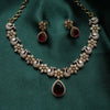 AD with gold ruby pendant necklace