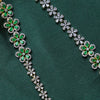 AD stone half  floral emerald necklace