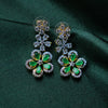 AD stone half  floral emerald necklace