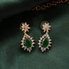 Double layered AD stone with emerald
