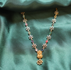 Simple Lakshmi Necklace with Multi Stones