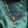 Simple Lakshmi Necklace with Multi Stones