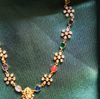 Simple Lakshmi Necklace with Multi Stones