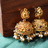Antique Gold Mayoori Mini Kudam Jhumka