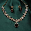AD with gold ruby pendant necklace - gulnoorbymalavika