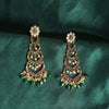 Crescent Emerald Dangles Pink - gulnoorbymalavika