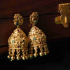 Floral Mayuri jhumka red & green GUL-031 - gulnoorbymalavika