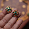 Green Chain Choker Necklace GUL-065 - gulnoorbymalavika