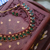 Green Palakka mala with earring GUL-076 - gulnoorbymalavika