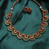 Green Peacock Necklace with Earring GUL-054 - gulnoorbymalavika