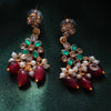 Haathi Polki replica with earring GUL-75 - gulnoorbymalavika