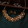Kaashi Gold Coin Choker with earrring GUL-069 - gulnoorbymalavika