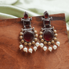 Pearl drop oxidized earring - gulnoorbymalavika