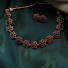 Pink Garden Necklace with Earring GUL-058 - gulnoorbymalavika