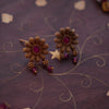 Pushpa Veni Pink Necklace with Earring GUL-061 - gulnoorbymalavika