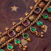 Red Floral Choker with earring GUL-072 - gulnoorbymalavika