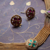 Ruby and Green Chain choker Necklace GUL-064 - gulnoorbymalavika