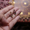 Ruby and green Thaali Necklace with Earring GUL-057 - gulnoorbymalavika