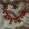 Traditional Temple Necklace with Earring GUL-052 - gulnoorbymalavika