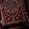 Traditional Temple Necklace with Earring GUL-052 - gulnoorbymalavika